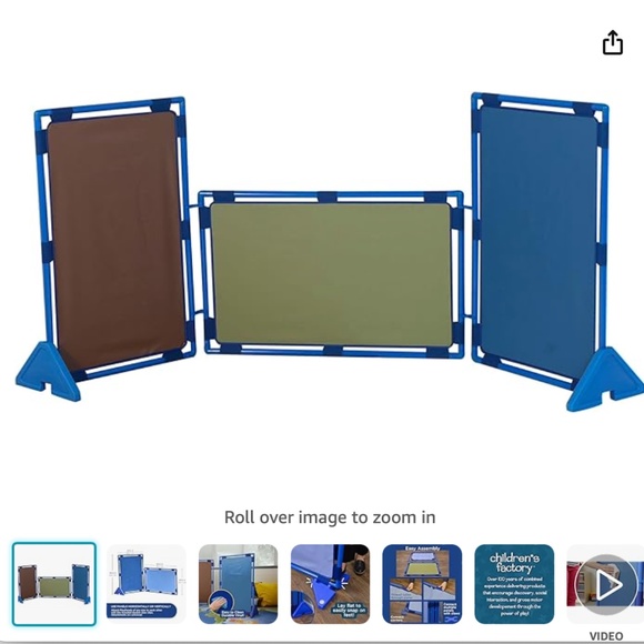 Children's Factory Rectangular PlayPanel Set of 3, Kids Room Divider, Classrm